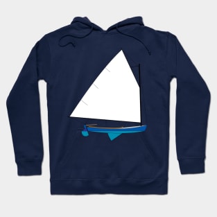 Cotuit Skiff Sailboat - Blue Hoodie